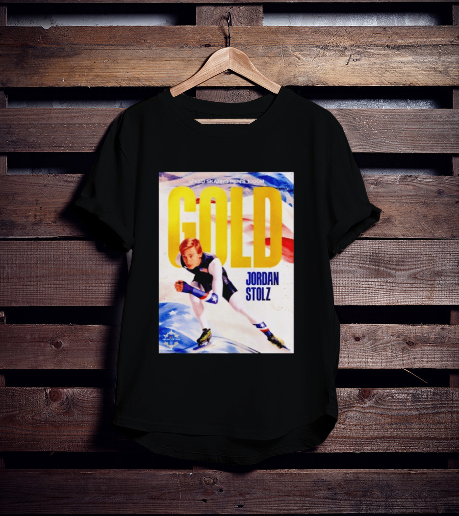 Speed Skating Men's 1000m Gold Jordan Stolz Milan Cortina 2026 T-Shirt