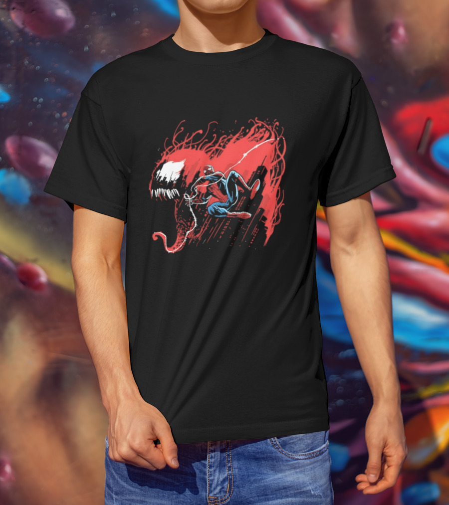 Spider Man Carnage Symbiote Dynamic Battle T-Shirt