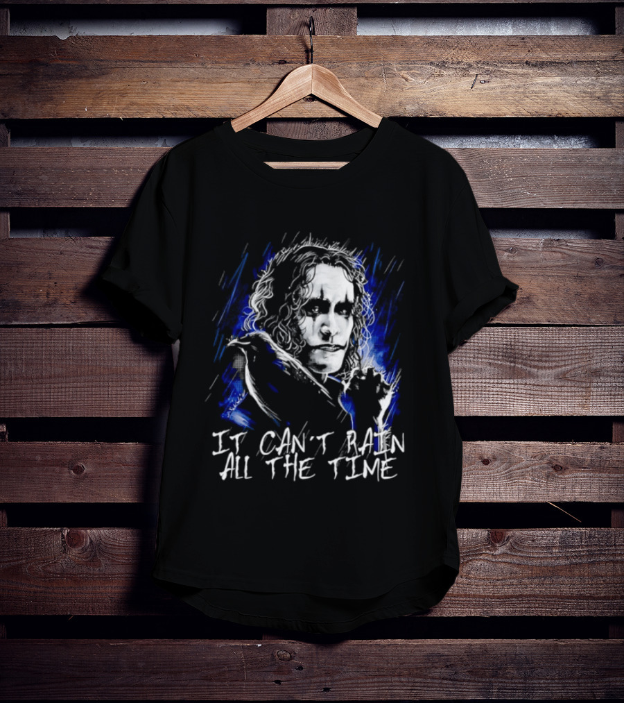 The Crow It Can't Rain All The Time Eric Draven Grunge Painting T-Shirt