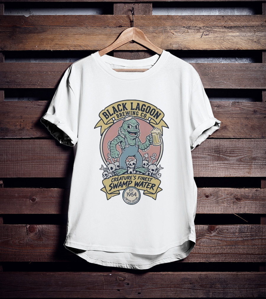 Black Lagoon Brewing Co Creature's Finest Swamp Water Est 1954 Limited Edition T-Shirt