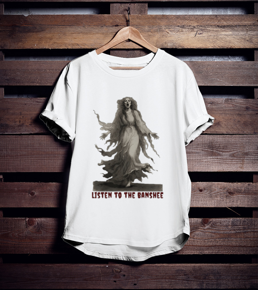 Ghost Girl Listen To The Banshee Eerie Spectral T-Shirt