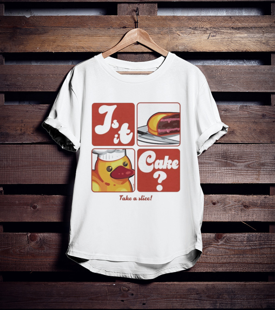 Is It Cake Rubber Ducky Chef Puzzle Blocks T-Shirt