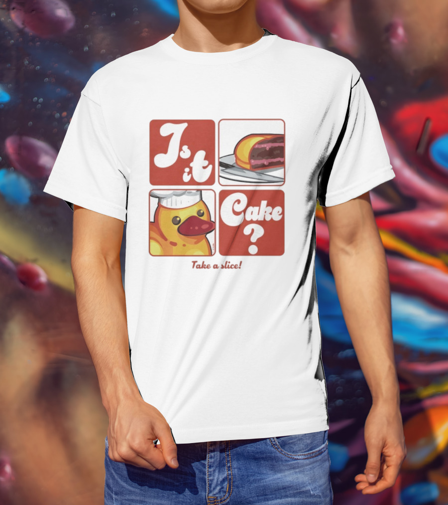 Is It Cake Rubber Ducky Chef Puzzle Blocks T-Shirt