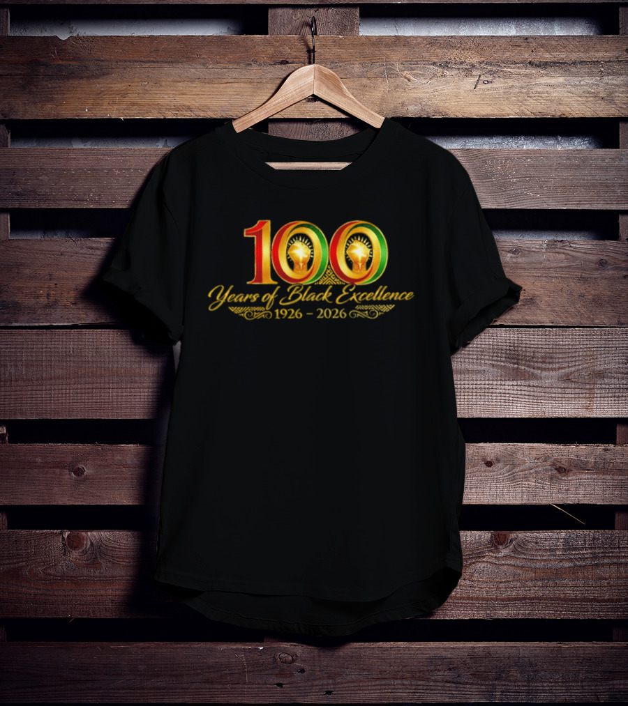 100 Years Of Black Excellence 1926 2026 Celebration Of Heritage T-Shirt