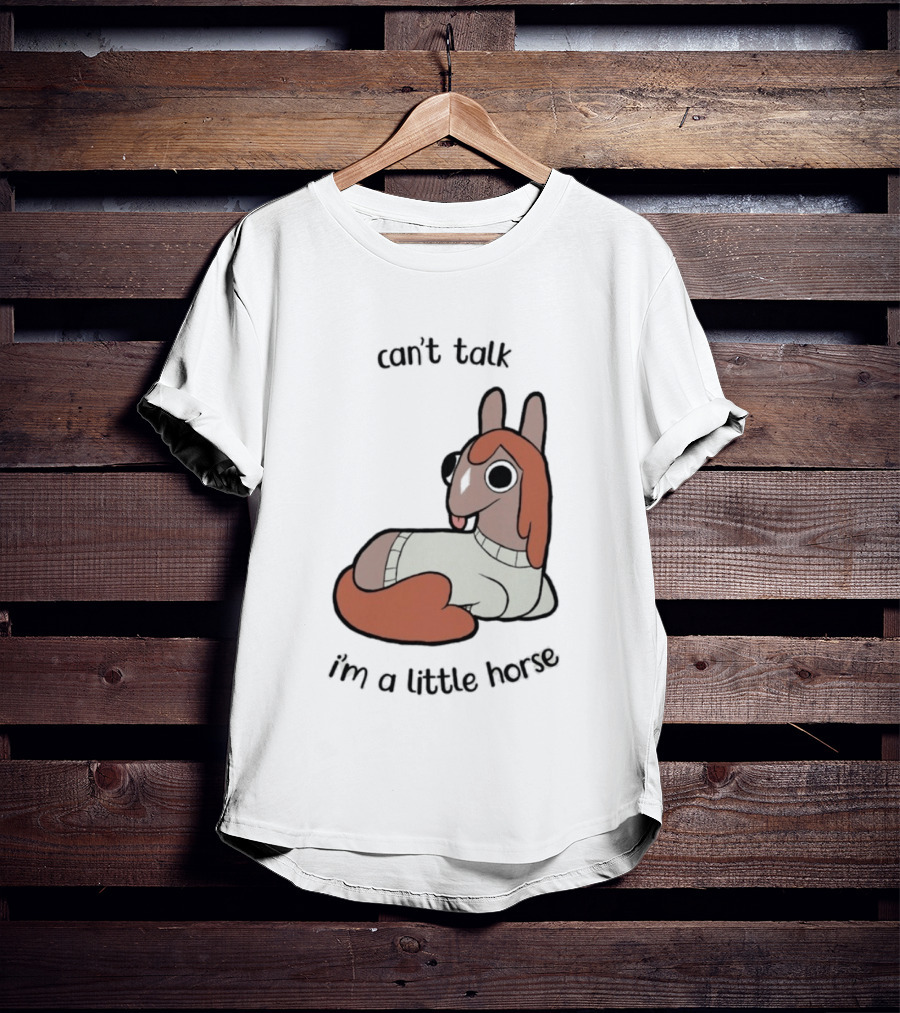 Lucah Can't Talk I'm A Little Horse Cute Cartoon T-Shirt
