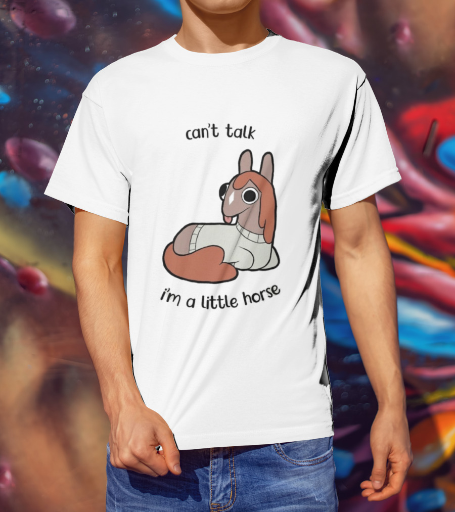 Lucah Can't Talk I'm A Little Horse Cute Cartoon T-Shirt