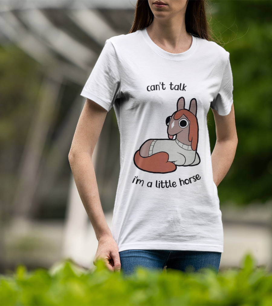 Lucah Can't Talk I'm A Little Horse Cute Cartoon T-Shirt