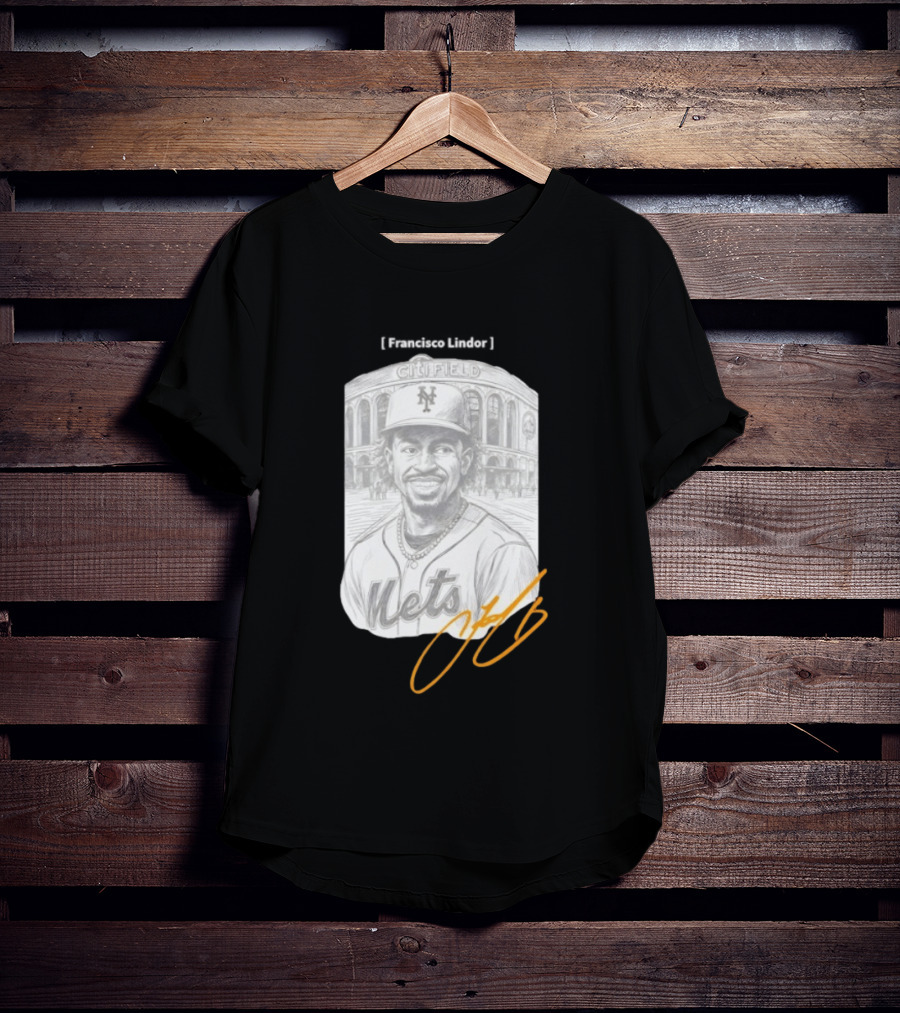 Francisco Lindor New York Mets Citi Field Signature T-Shirt