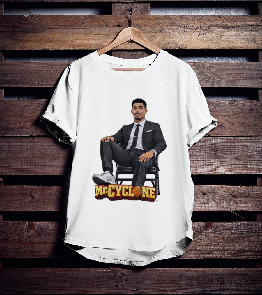 Mr Cyclone Tamin Lipsey In Suit On Chair Iowa State Cyclones T-Shirt