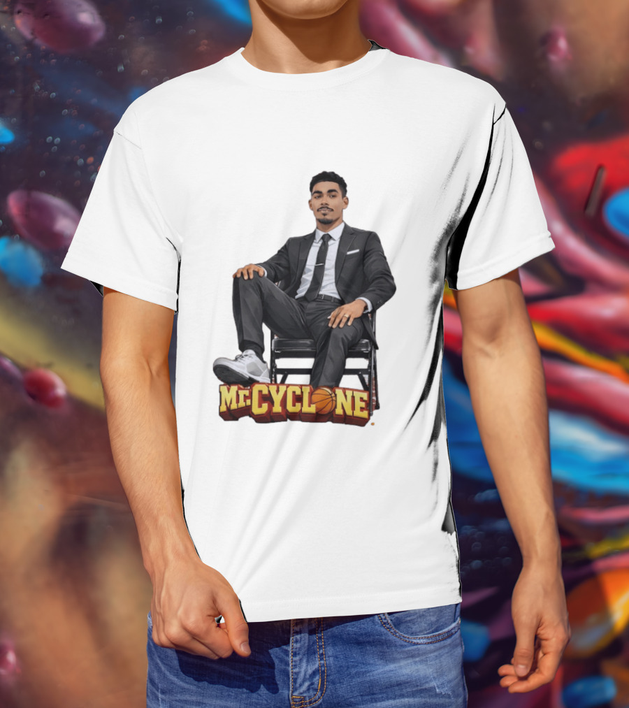 Mr Cyclone Tamin Lipsey In Suit On Chair Iowa State Cyclones T-Shirt
