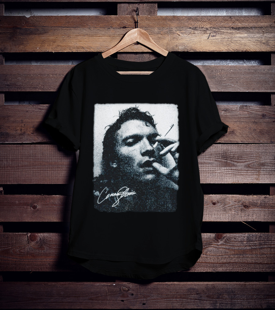 Ilya Rozanov Cigarette Portrait Cursive Signature T-Shirt