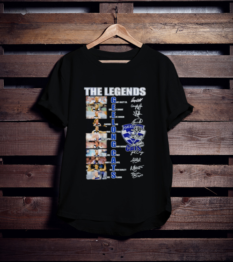 The Legends Of Geelong Cats Player Signatures And Iconic Players T-Shirt