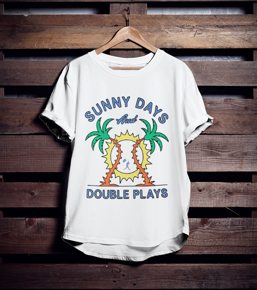 Sunny Days And Double Plays With Palm Trees And Sunshine T-Shirt