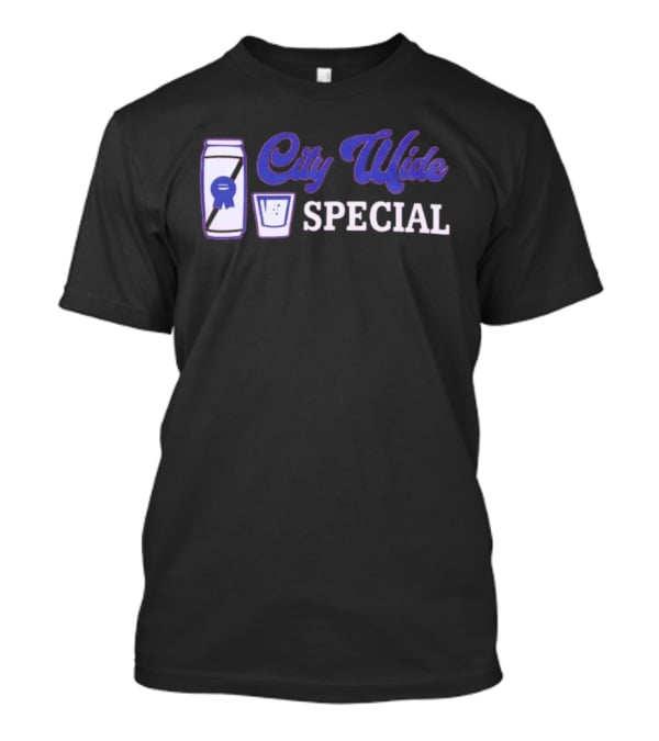 City Wide Special Philadelphia Phillies Beer Can And Shot T-Shirt