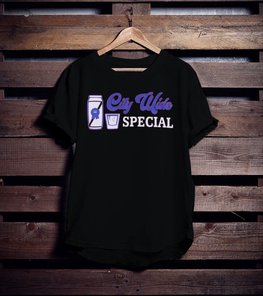 City Wide Special Philadelphia Phillies Beer Can And Shot T-Shirt