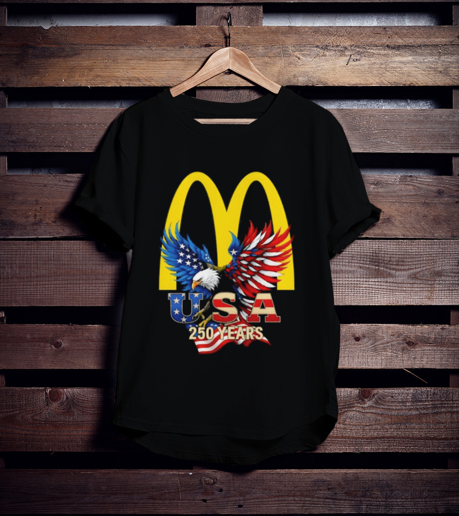 Eagle USA 250 Years McDonald's Flag Celebration T-Shirt
