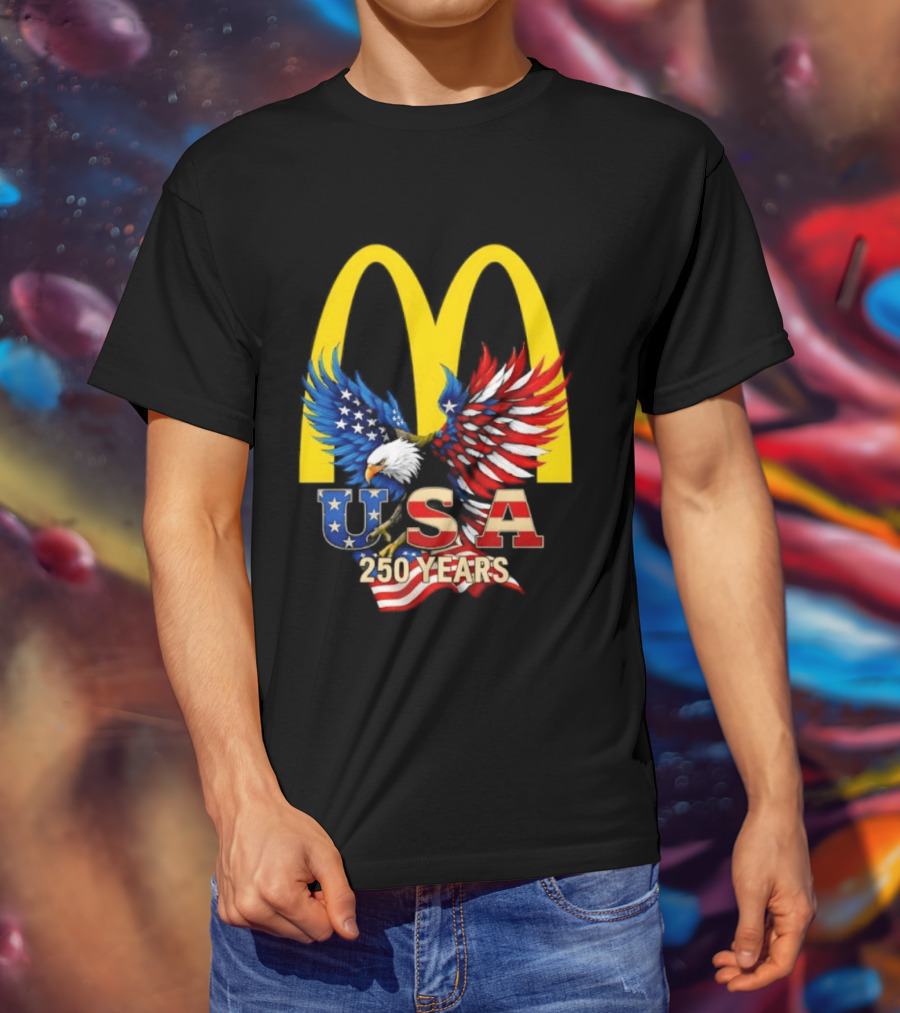 Eagle USA 250 Years McDonald's Flag Celebration T-Shirt