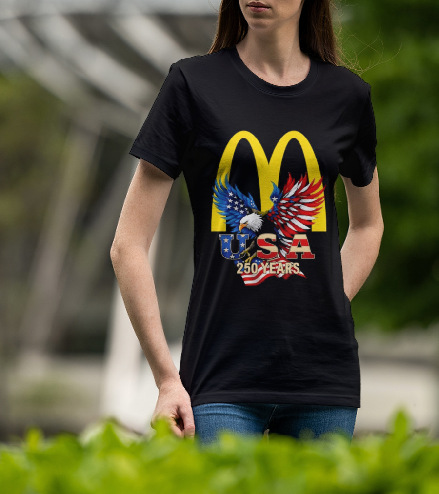 Eagle USA 250 Years McDonald's Flag Celebration T-Shirt