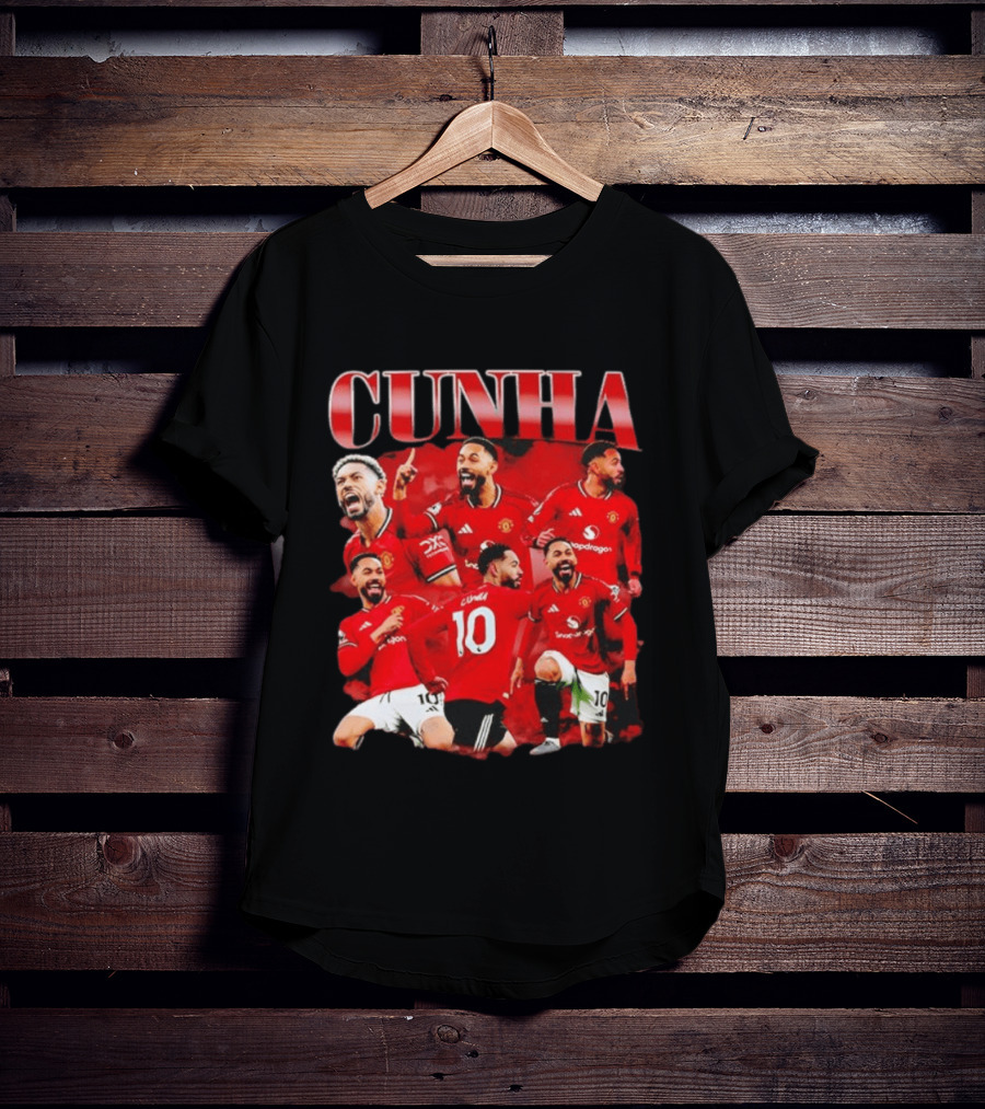 Cunha Manchester United Bootleg Picture Collage T-Shirt