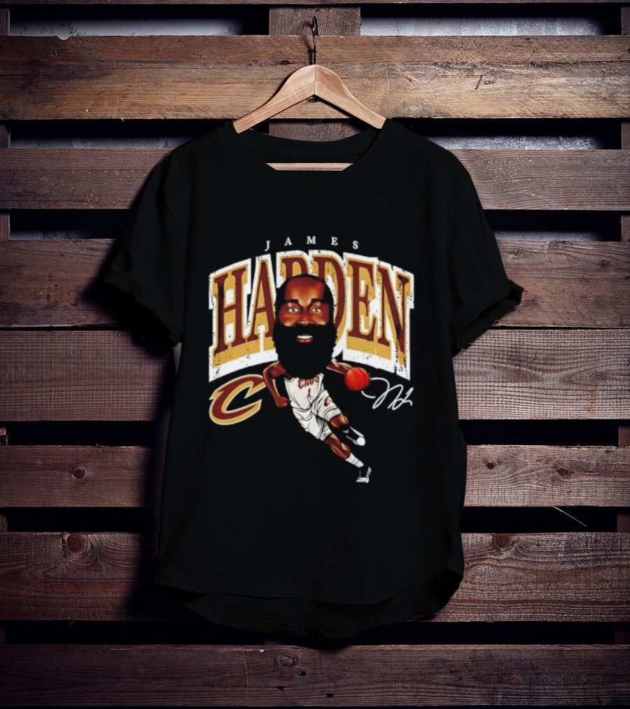 James Harden Cleveland Cavaliers Cartoon Basketball Player CA QS T-Shirt