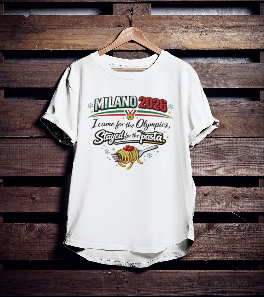 Milano 2026 Olympics Pasta Lover Journey T-Shirt