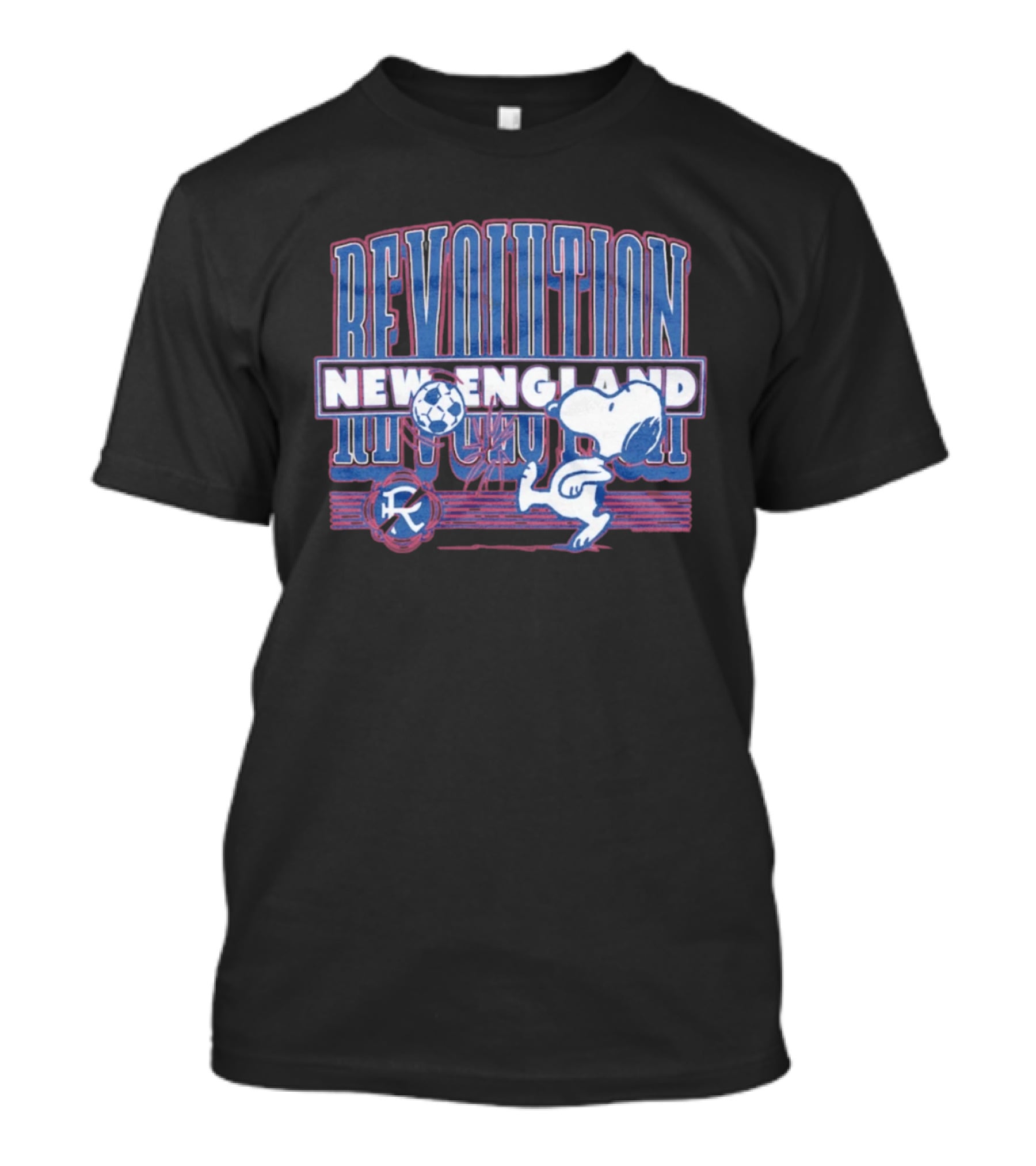 New England Revolution Snoopy Soccer Peanuts Collaboration T-Shirt