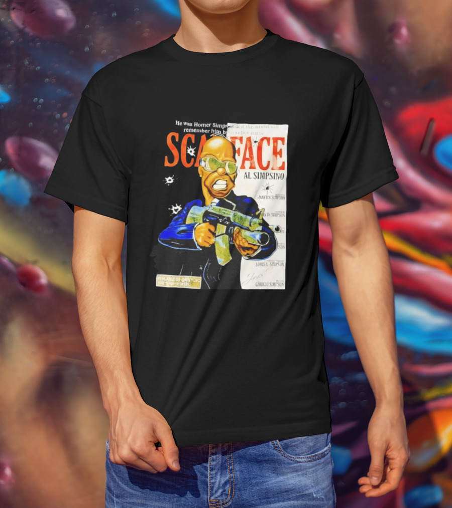 Scarface Al Simpsino Parody Available On DVD Reference T-Shirt