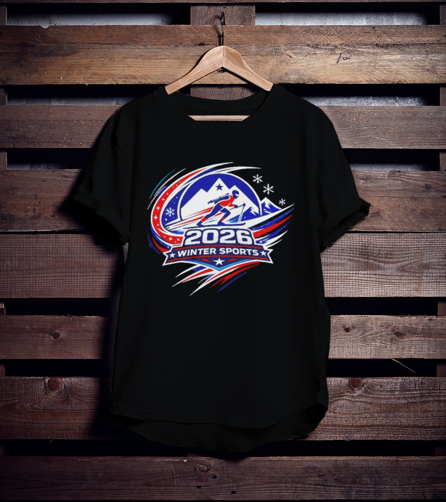 2026 Winter Sports Skiing Snowboarding Team USA T-Shirt