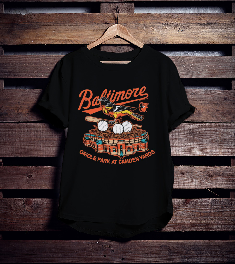 Baltimore Orioles Oriole Park At Camden Yards Bird Baseball Stadium T-Shirt
