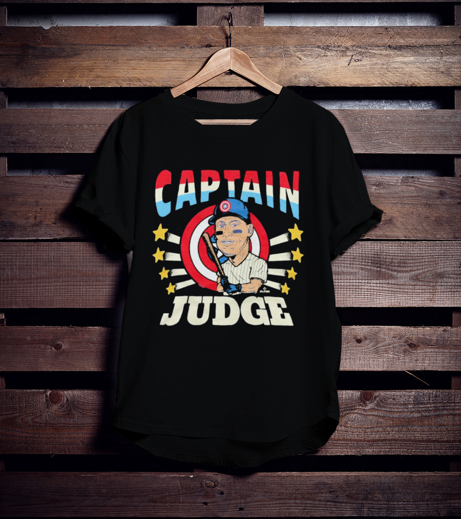 Captain Aaron Judge New York Yankees Baseball Star Caricature T-Shirt