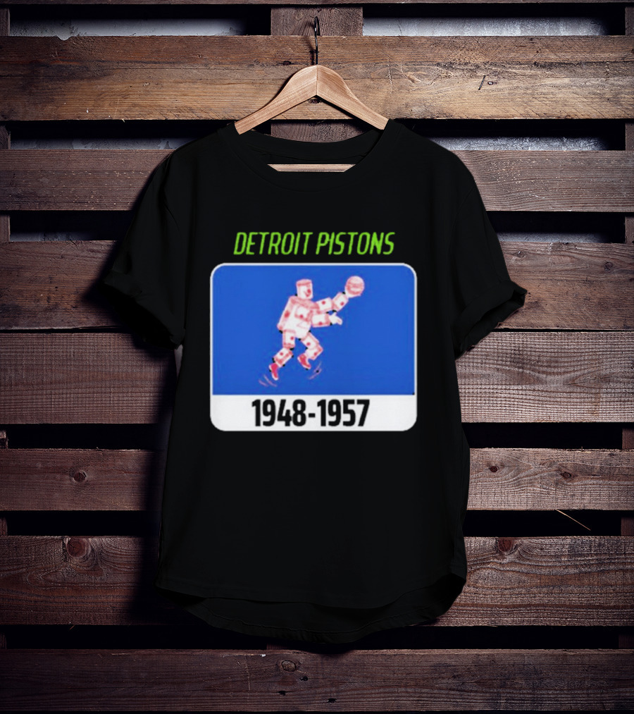 Detroit Pistons 1948 1957 Retro Basketball T-Shirt