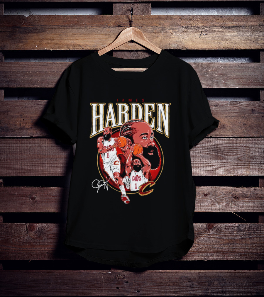 James Harden Cavs Basketball Legend Cleveland Number One T-Shirt