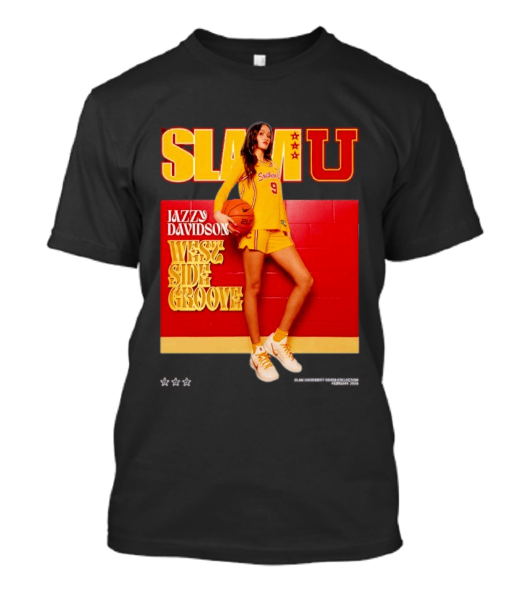 Jazzy Davidson Basketball Slamu Southern 9 West Side Groove T-Shirt