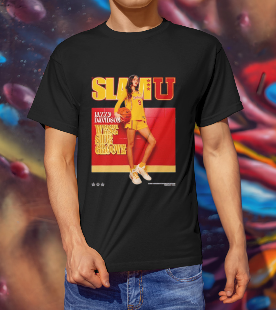 Jazzy Davidson Basketball Slamu Southern 9 West Side Groove T-Shirt