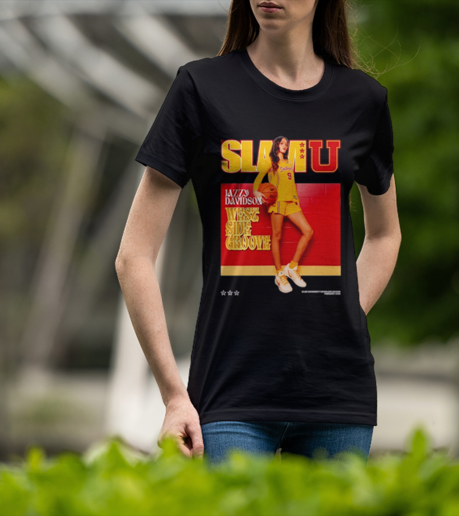 Jazzy Davidson Basketball Slamu Southern 9 West Side Groove T-Shirt