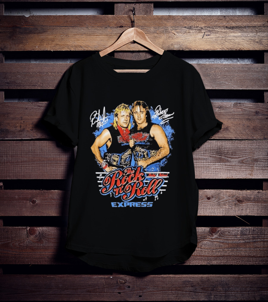 Ricky Morton Robert Gibson Rock 'n' Roll Express Tag Team Champions T-Shirt