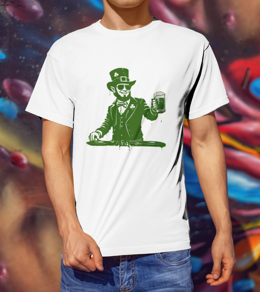 DJ Irish Uncle Sam St Patrick's Day Beer Celebration T-Shirt