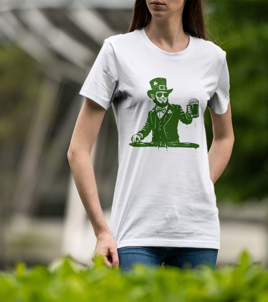 DJ Irish Uncle Sam St Patrick's Day Beer Celebration T-Shirt