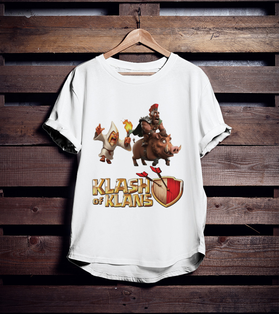 Klash Of Klans Characters With Wizard And Hog Rider T-Shirt
