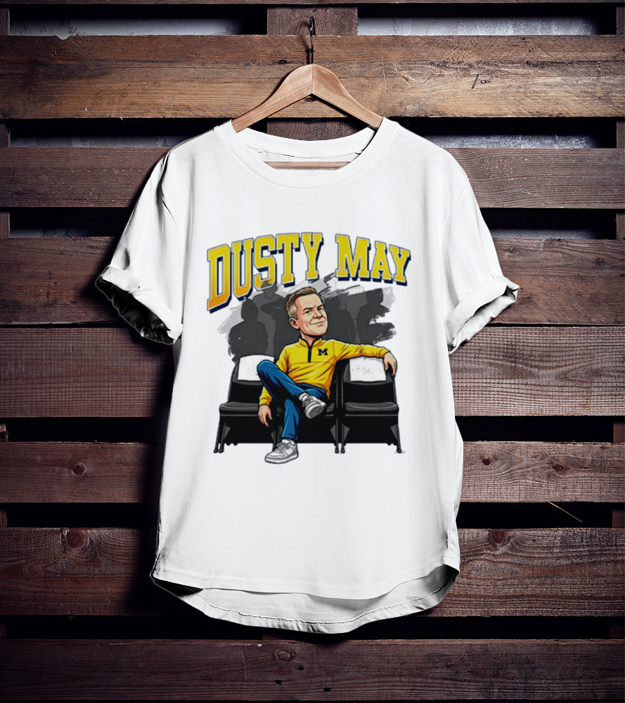 Dusty May Michigan Basketball Caricature T-Shirt