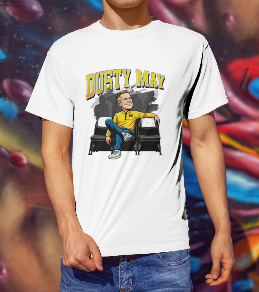 Dusty May Michigan Basketball Caricature T-Shirt