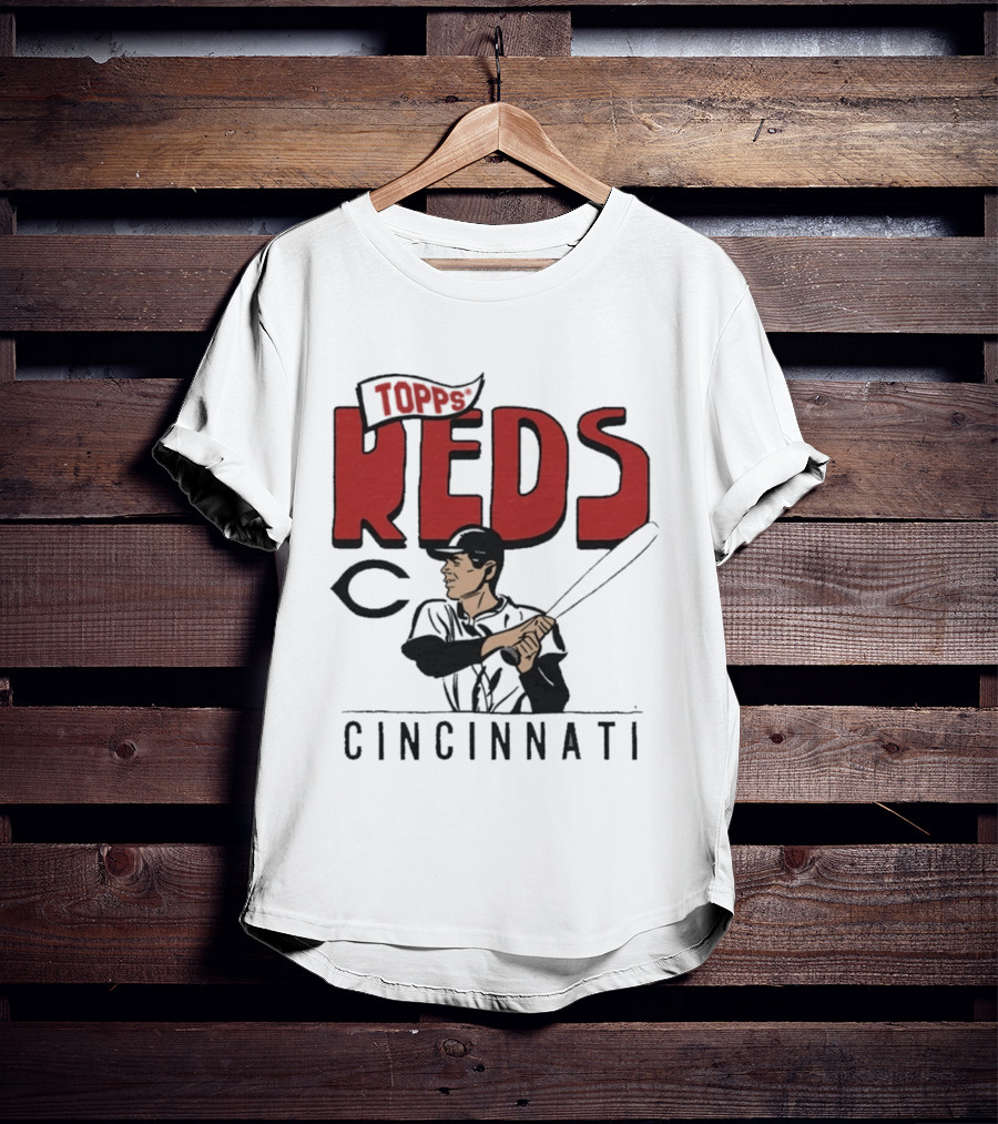 MLB Topps Cincinnati Reds Cartoon Player T-Shirt