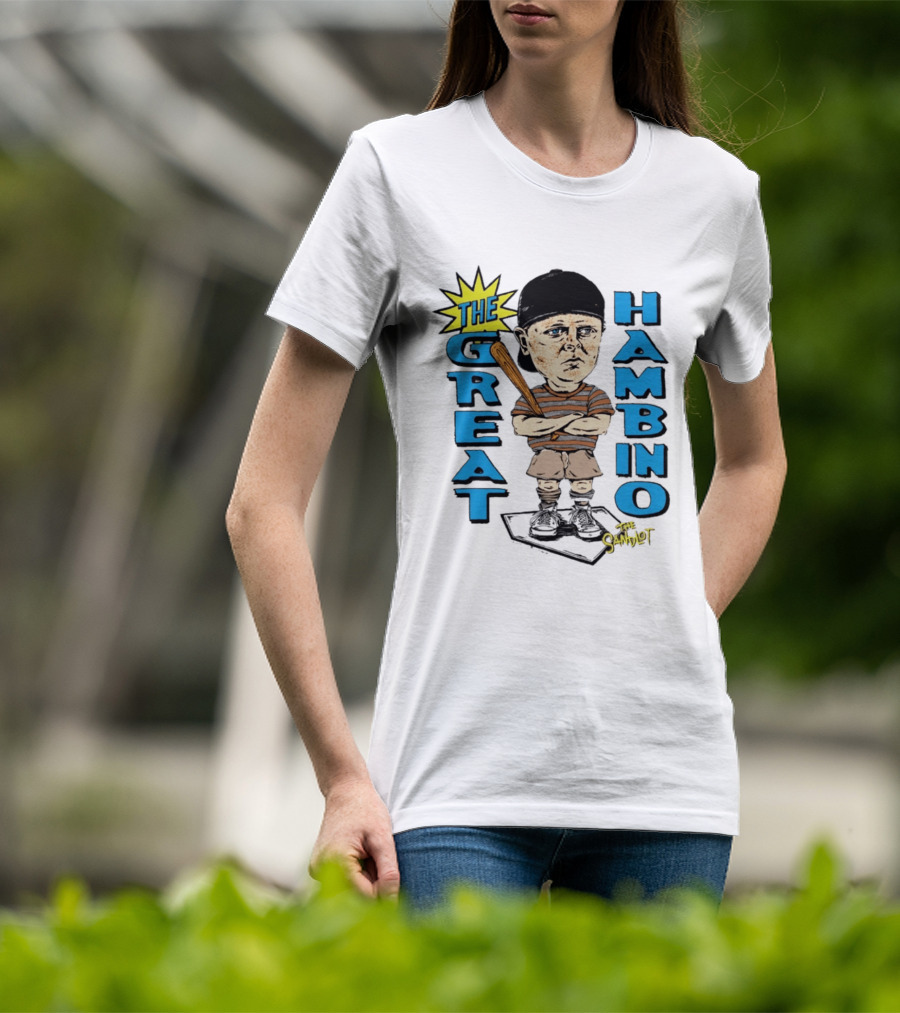 The Sandlot The Great Hambino Cartoon Character With Bat T-Shirt