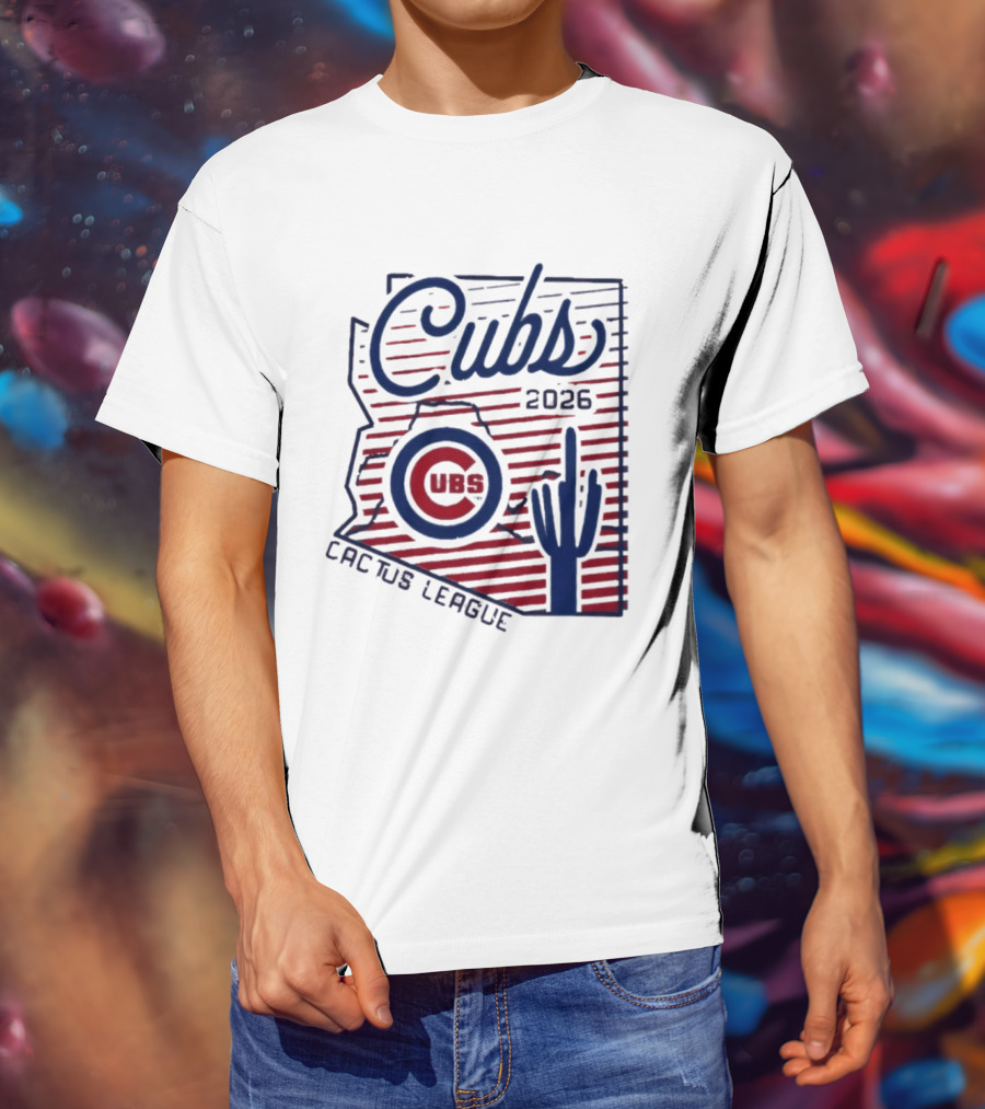 Chicago Cubs 2026 Cactus League Arizona Baseball Cactus T-Shirt