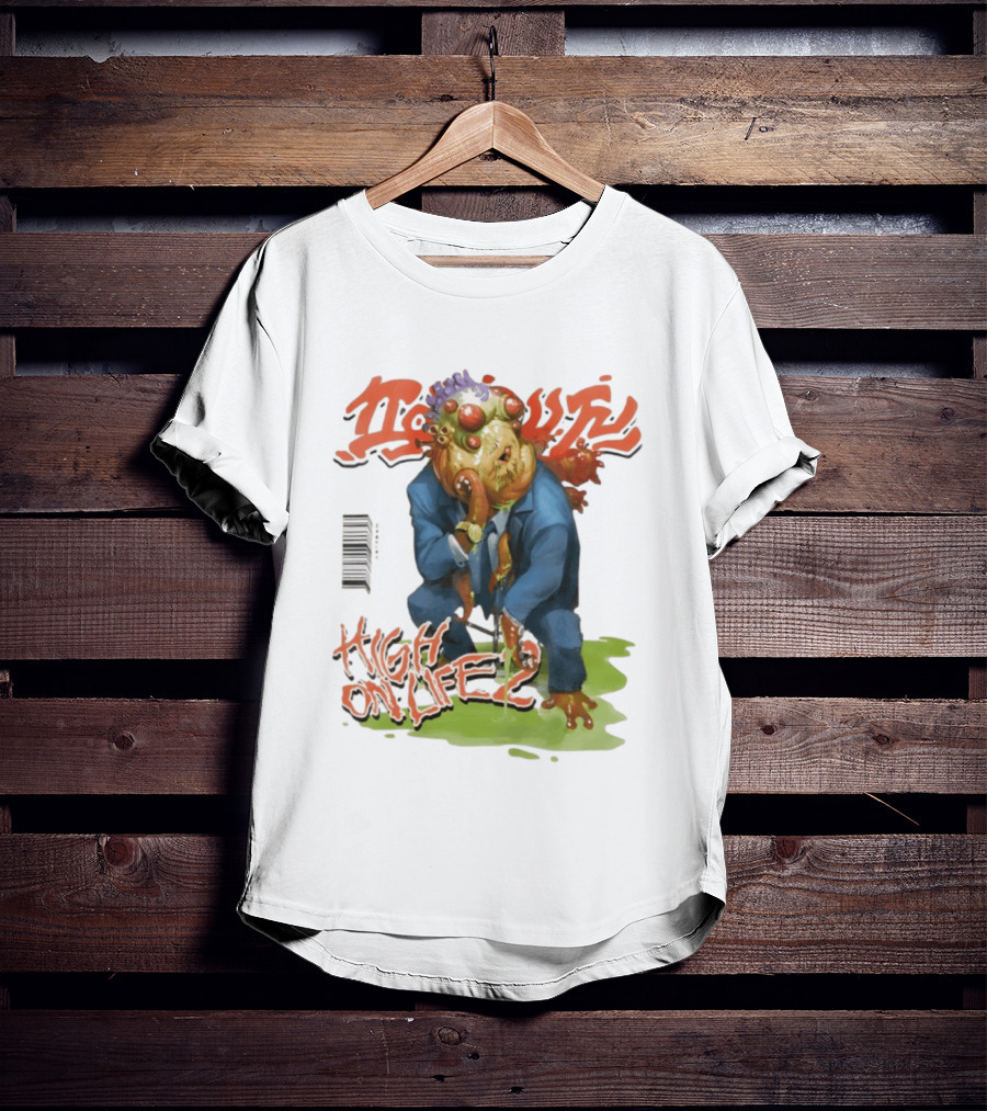 High On Life 2 Magazine Cover Alien Character In Suit Energetic T-Shirt