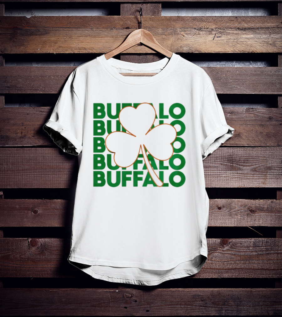 Lucky Buffalo Bills St. Patrick's Day Clover T-Shirt