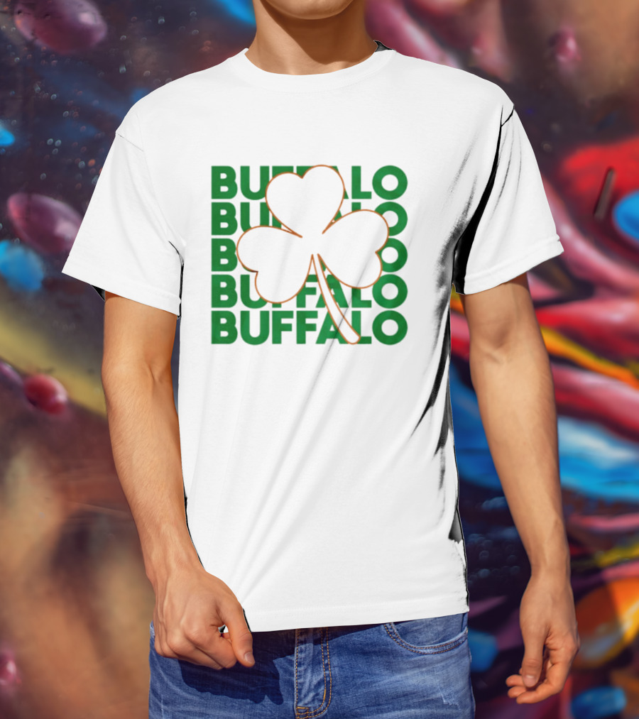 Lucky Buffalo Bills St. Patrick's Day Clover T-Shirt