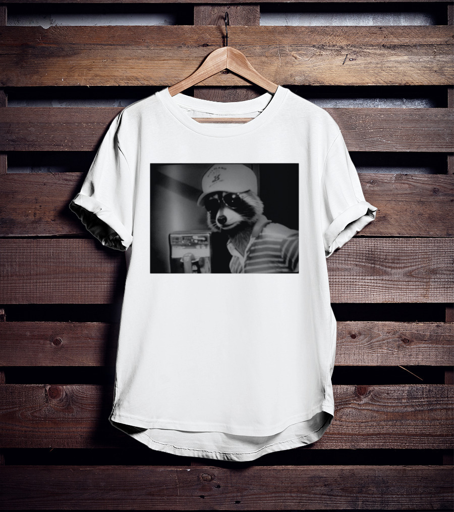 Rascal Plauche Raccoon With Hat And Sunglasses T-Shirt