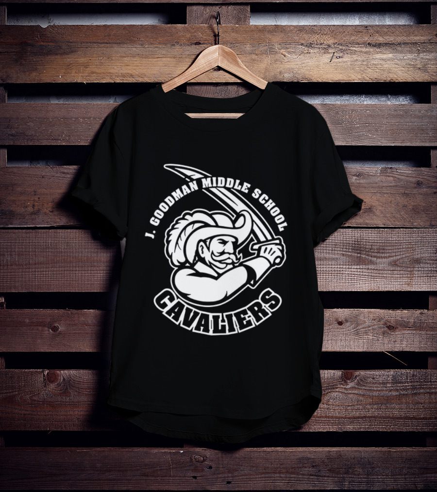 J. Goodman Middle School Cavaliers Mascot Sword T-Shirt
