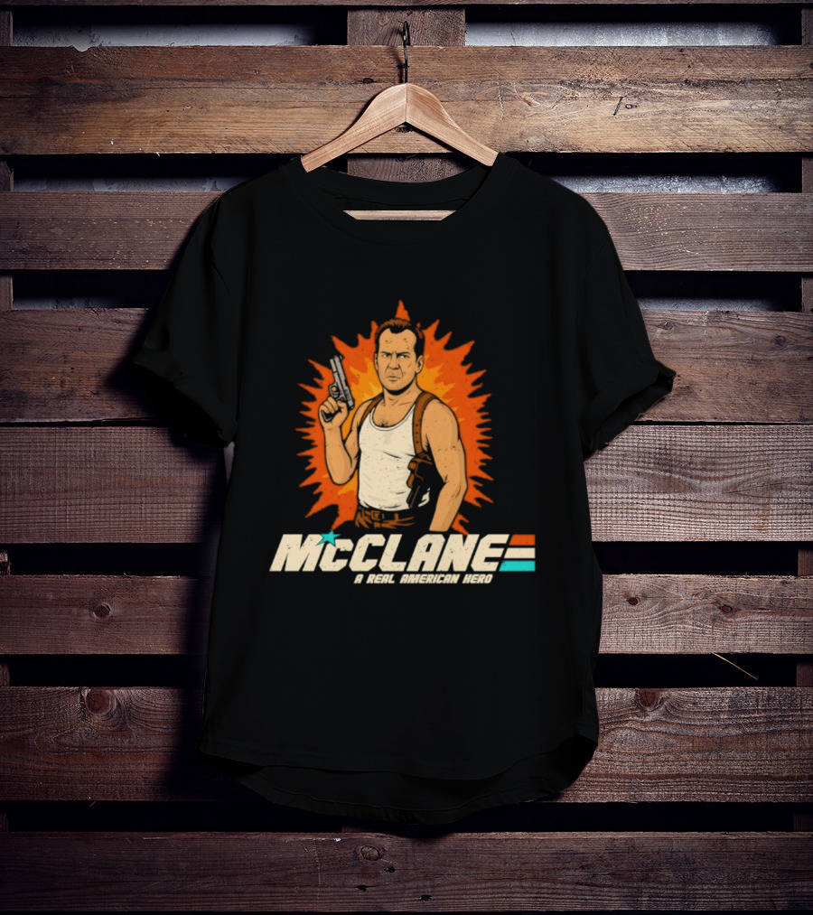 John McClane Die Hard A Real American Hero Explosive T-Shirt